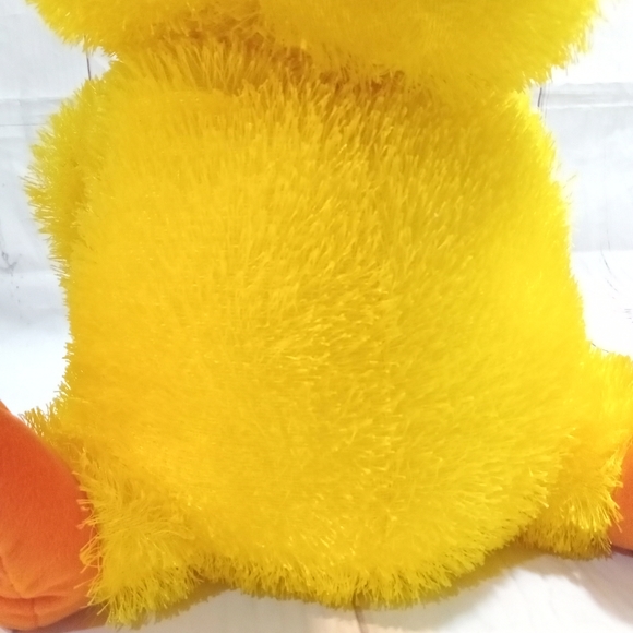 FLOPPY Fluffy Yellow Orange Duckie Toy Work Duck Plush 17 in. Stuff Animal Toy - Picture 4 of 9
